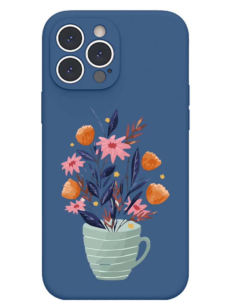 Theodor Protective Slim Fit Case Liquid Silicone Cover with Full Body Protection Anti-Scratch Shockproof Case For iPhone 13 Pro Max Blue  - Cupid finally got it right copy - Image 1