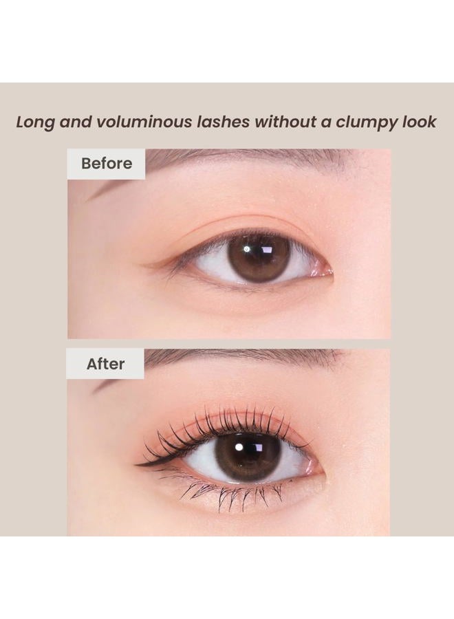 Heimish مسكرة دايليسم سمدج ستوب، تجعيد وطول، تدوم طويلاً، مقاومة للماء، مقاومة للتلطخ، غير متكتل، قابلة للغسل، مسكرة كورية، 0.32 أونصة/9 جرام - بني تجعيد - Image 4