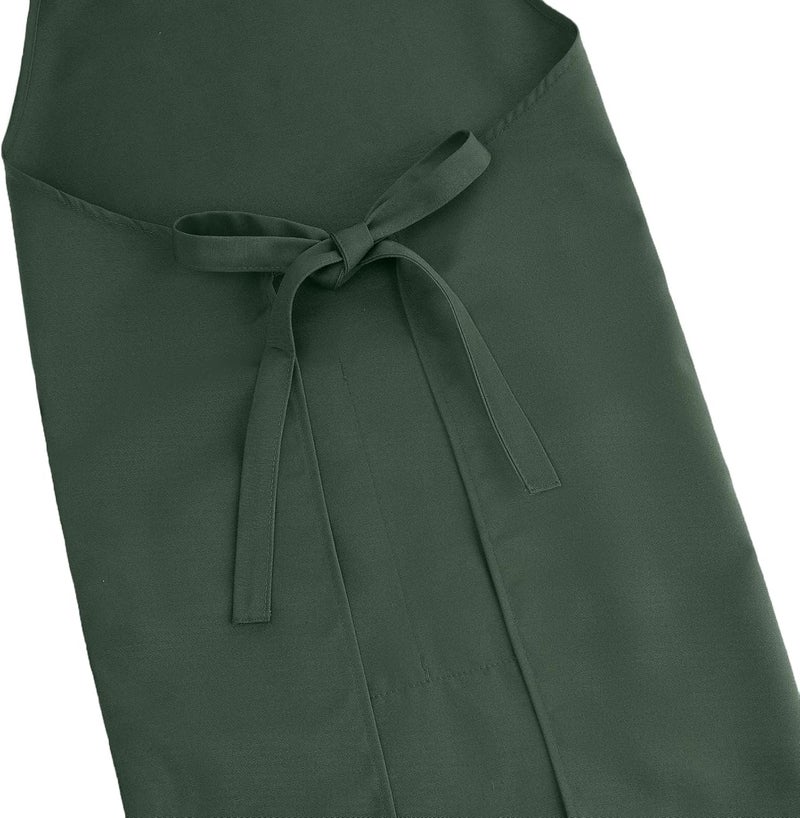 LOYGLIF Apron for Men Women with Adjustable Straps and Large Pockets, Canvas Cotton Cooking Kitchen Chef Bib Aprons Waterproof Green - Image 5