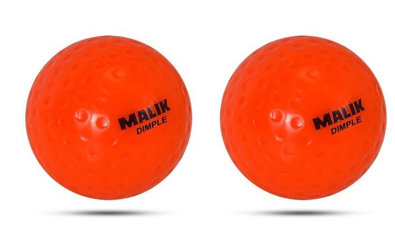 Hockey Turf Balls DIMPLE Hollow (RED, 2) (RED)