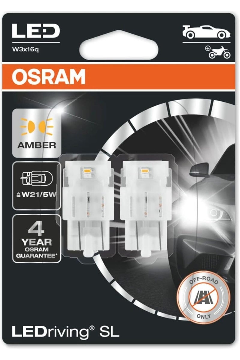 OSRAM LEDriving SL, ≜ W21/5W, Signal lights, Amber, LED Retrofit, off-road use only, Duo box (2 lamps) - Image 1