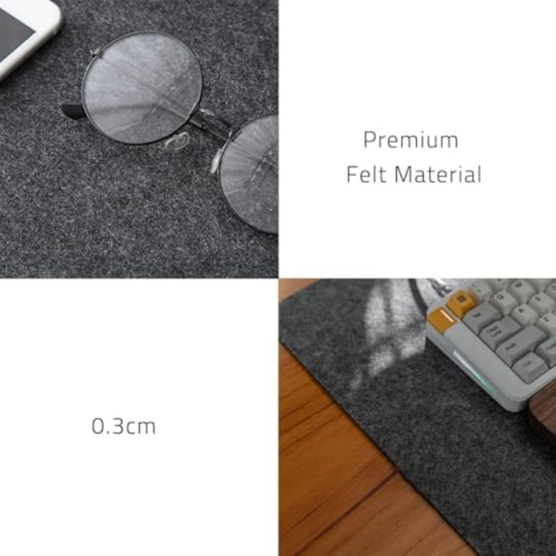 Premium Felt Desk Mat, Extra Large 90x40cm Non-Slip Desk Pad Protector for Office and Home, Keyboard and Mouse Pad, Dark Grey Table Cover for Work, Gaming and Laptop 900x400mm - Image 2