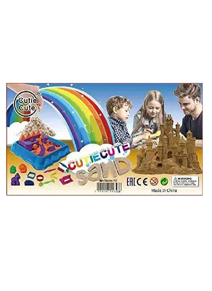 Cutie Cute 2000 Grams Magical Play Sand Toy Set With Accessories Modeling Clay Never Dries Build Sandcastles  - Image 2