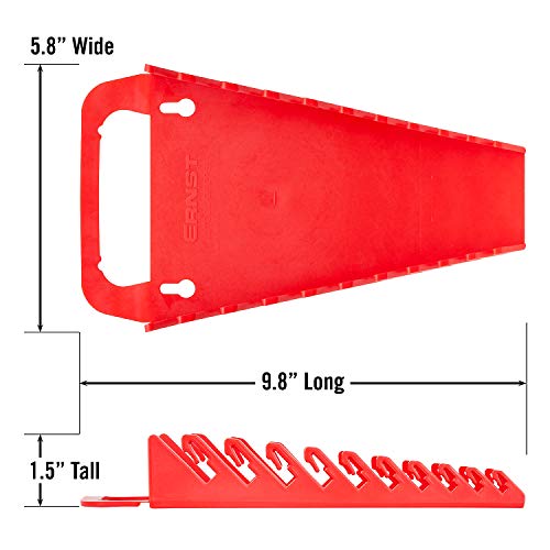 Ernst Manufacturing 5048 Gripper Wrench Organizer, 10 Tool, Red - Image 4