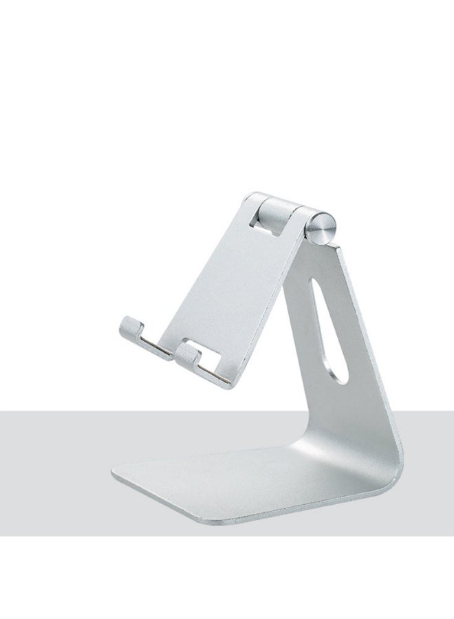 Desk Mobile Phone Tablet Holder Aluminum Adjustable Desktop Stand Cell Phone Holder,Silver - Image 3