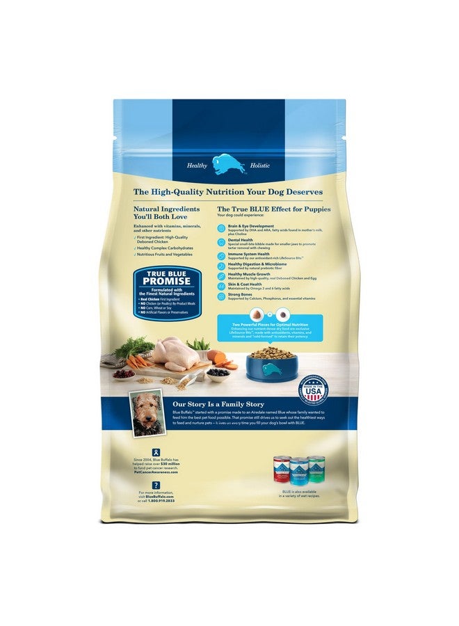 Blue Buffalo Life Protection Formula Puppy Dry Dog Food with DHA and ARA, Made with Natural Ingredients, Chicken & Brown Rice Recipe, 5-lb Bag - Image 2