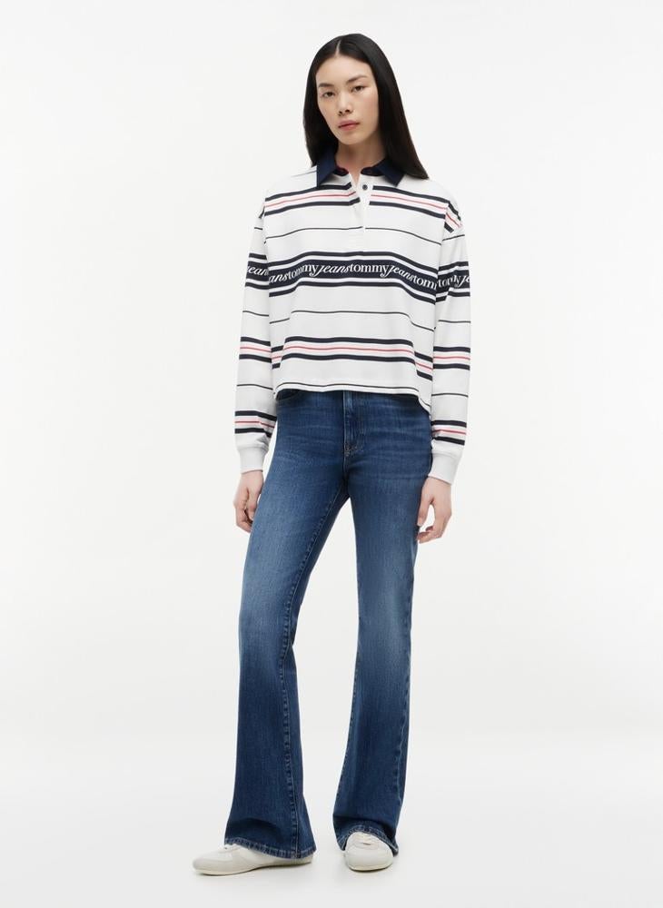 TOMMY JEANS Repeat Logo Relaxed Rugby Shirt - Image 4