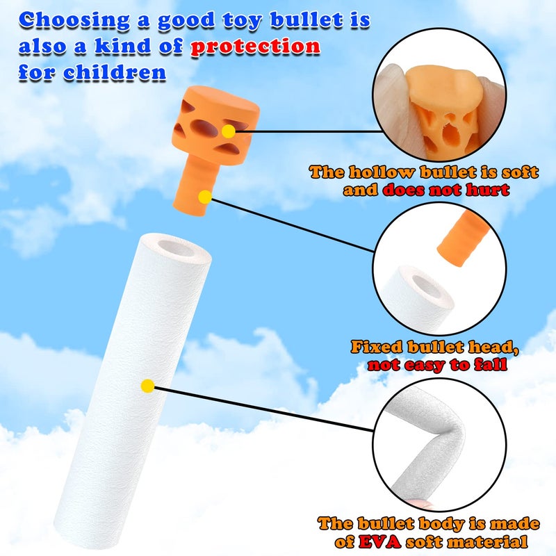 EKIND 100 Pcs Waffles Darts Refill Pack Foam Bullet Compatible for NERF N-Strike Series Blaster (Glow at Dark, White) - Image 3