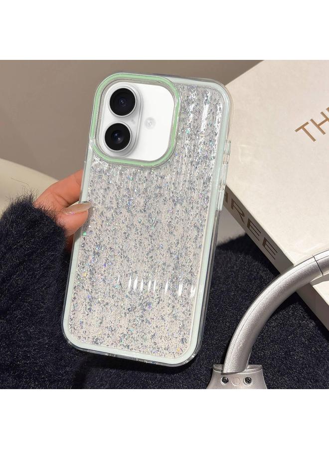erorex Case For iPhone 16 Plus Glitter Corrugated PC Hybrid TPU Phone Case - Image 1