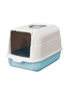 SAPU Cat Litter Box with Lid and Scoop, Fully Enclosed Splash-Proof and ...