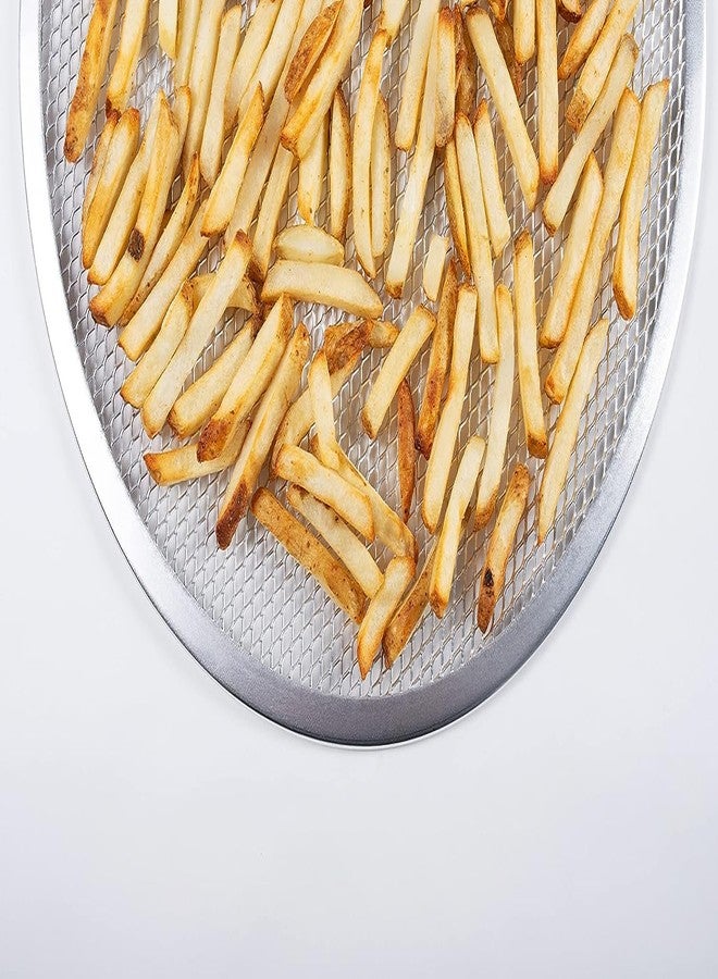 CooKNooK Aluminium Pizza Tray Screen for Commercial Use, Baking Net, Oven Baking Tray Round Plates (10 INCH Set of 2) - Image 3