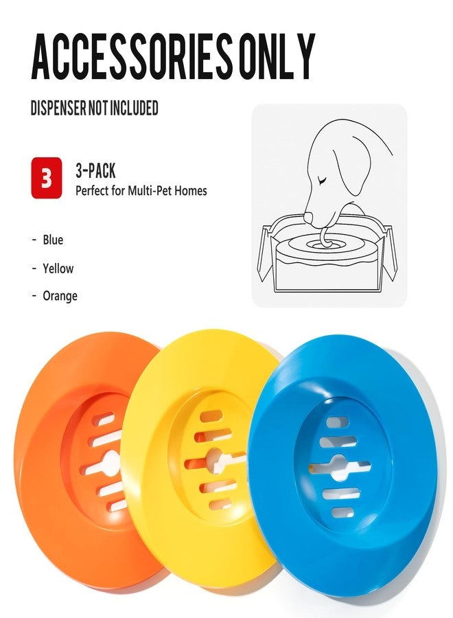 Li & Zhao Dog Drinking Float Plate - 3 PCS Floating Disk for Spill Proof Dog Water Bowl Dispenser No Spill Water Bowl Floating Disk Slow Drinking for Most Pet - Image 3
