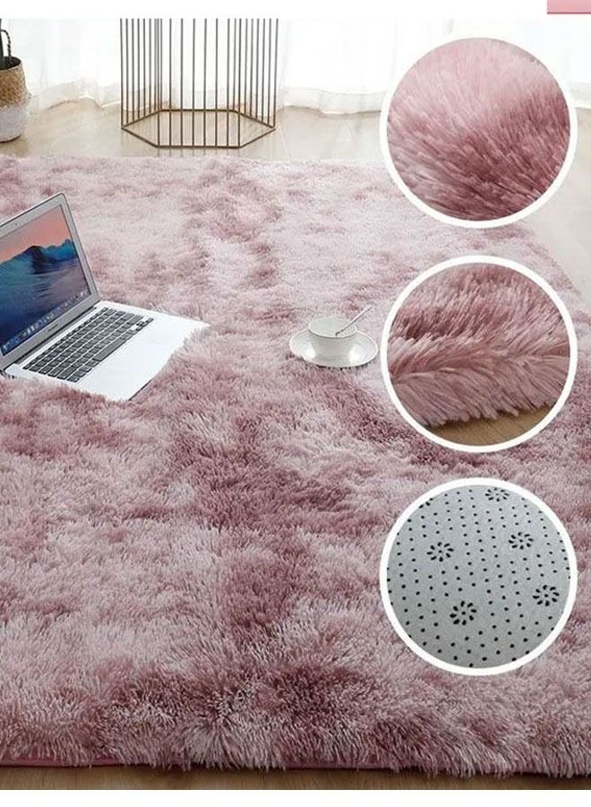 Super Soft Fluffy Floor Rug Washable  Rug  Area Rug Bedroom Dining Room Anti-skid Carpet Yoga Mat Child Play Mat Lotus Root Pink  - Image 2
