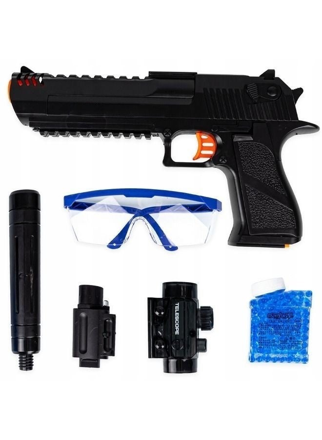 Kids Electric Gel Blaster Splat Ball Gun Soft Impact Toy with Water Beads & Safety Goggles for Safe Outdoor Fun  - Image 1