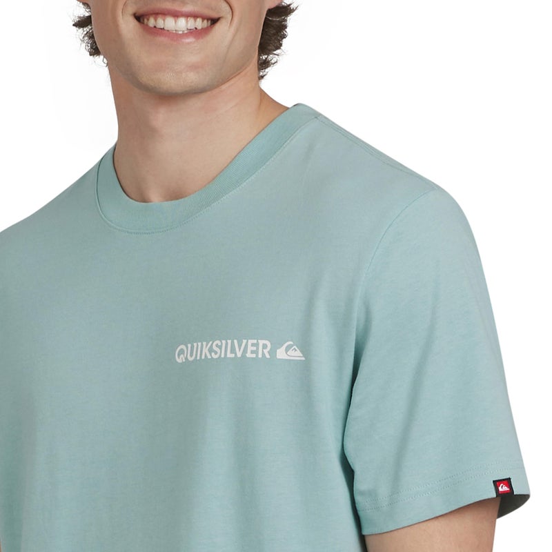 Quiksilver Men's Regular Fit Premium Soft Cotton Tee Short Sleeve T-Shirt, Jade Grey, Large - Image 2