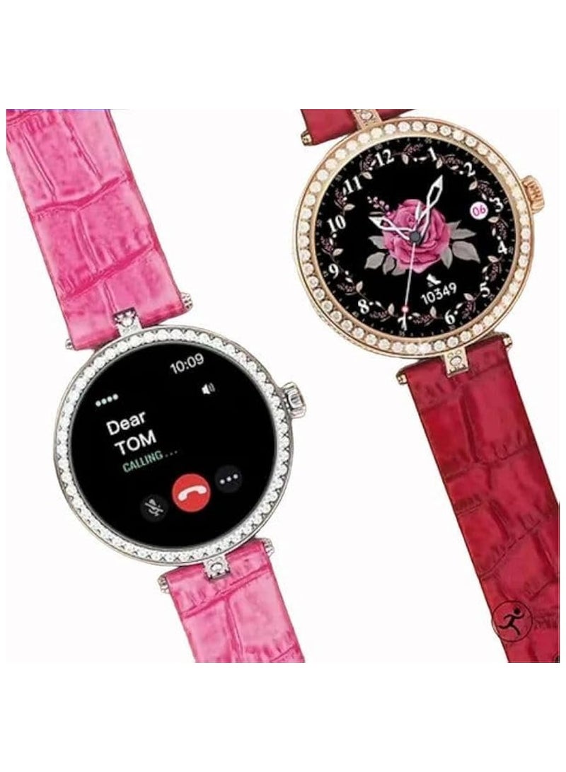 Haino Teko RW-21 Smart Watch Elegant Design With 2 Leather Straps For Women And a Wireless Charger Multicolour - Image 1