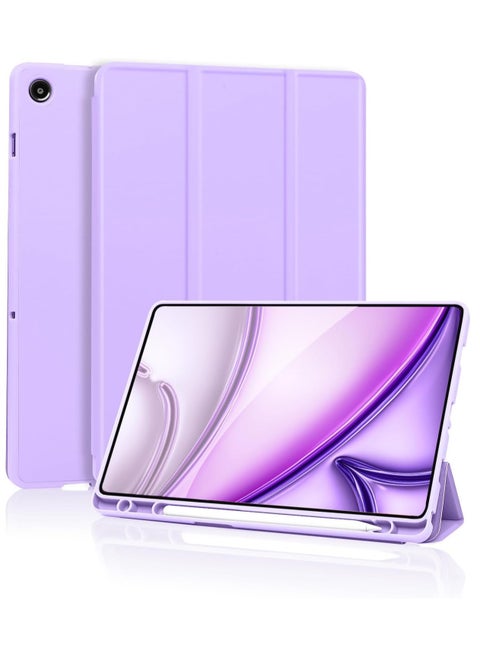 Protective Case Compatible with Samsung Galaxy Tab A9 Plus / A9+ 11 Inch 2023 (Model SM-X210/X216/X218) – Slim Trifold Stand Cover with Built-in S Pen Holder – Auto Sleep/Wake Function – Lightweight Shockproof Case for Samsung Tab A9+ Tablet Purple