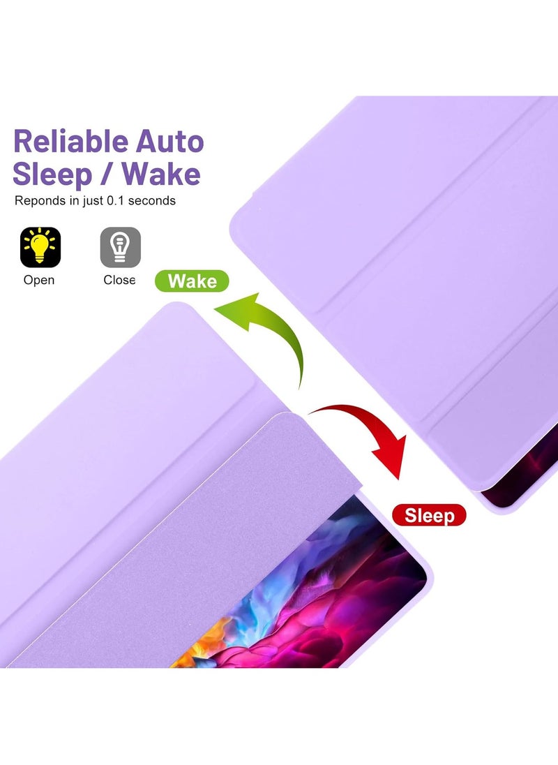 TIGER - Protective Case Compatible with Samsung Galaxy Tab A9 Plus / A9+ 11 Inch 2023 (Model SM-X210/X216/X218) – Slim Trifold Stand Cover with Built-in S Pen Holder – Auto Sleep/Wake Function – Lightweight Shockproof Case for Samsung Tab A9+ Tablet Purple - Image 1