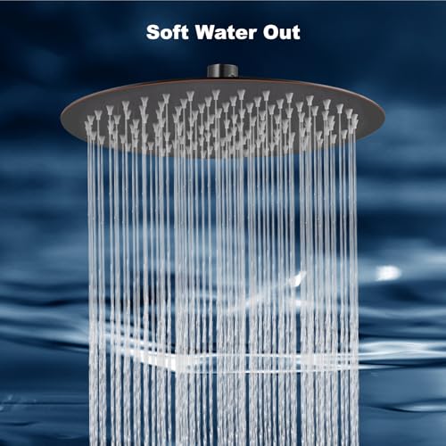 Midanya Round Rainfall Shower Head High Pressure Stainless Steel Waterfall Large Rain Shower Head Ultra Thin DesignOil Rubbed Bronze 10 Inch - Image 3
