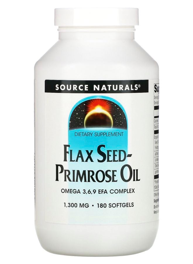 Source Naturals Flax Seed-Primrose Oil 1300 mg 180 Softgels