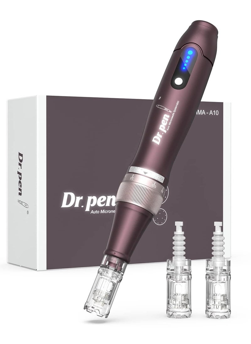 دي آر. بن قلم ديرما الكهربائي اللاسلكي من Dr.pen A10 مع خرطوشتين بديلتين  - Image 1