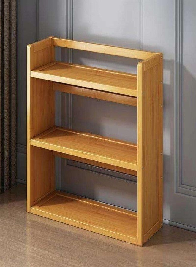 Lukzer 3-Tier Bamboo Bookshelf & Display Rack | Wooden Bookcase for Living Room, Bedroom & Office Multipurpose Storage Organizer for Books, Decor, Plants & Shoe Stand (20x66x64 cm) - Image 2