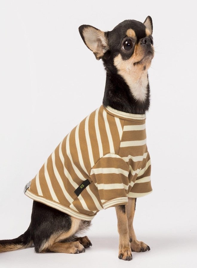 Fitwarm 3 Pack Color Block Striped Dog Shirt, Summer Dog Clothes for Small Dogs, Breathable Lightweight Dog Tshirt, Pet Outfit, Navy Blue, Sea Green, Brown, Small - Image 4