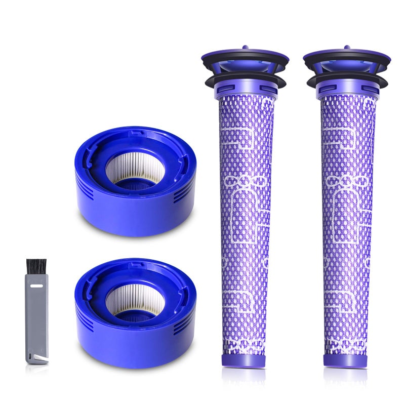 keluke Vacuum Filter Replacement Kit for Dyson V7, V8 Animal, V8 Absolute & SV10 Cordless Vacuum Cleaners, Replaces Part # 965661-01 & 967478-01 (4P) - Image 1