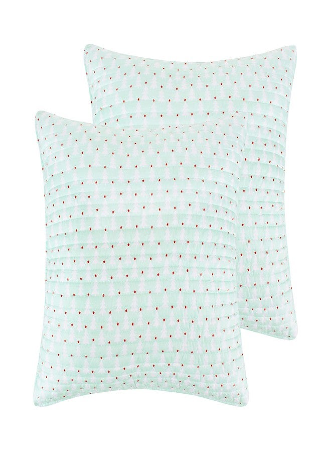 ليفتيكس هوم مجموعة ليفتكس هوم ميري آند برايت - غنوم للعطلات - أغطية وسائد أوروبية مبطنة (26 × 26 بوصة)، بدون حشوة - أيقونات شجرة الصنوبر - أزرق مخضر، أحمر، وأبيض - بوليستر - Image 2