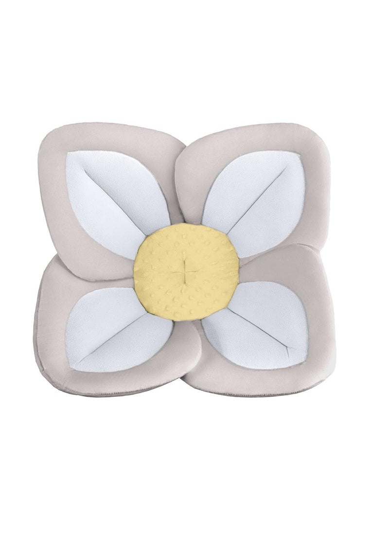 Folanry The Lotus shape Washable Soft Baby Bath Pad,Comfortable Baby Bath Seat  for Newborn Infants to Toddler 0 to 6 Months and Up(Grey)  - Image 1
