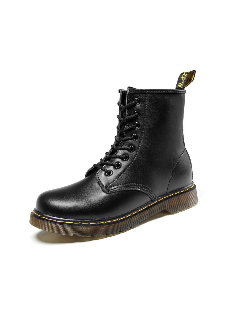 Loquat Men Lace Up Martin Boots Black 