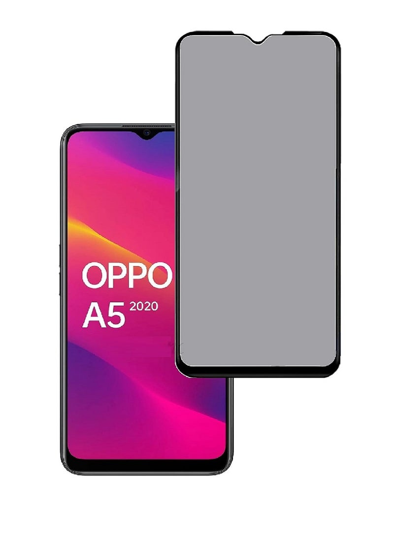 Super Tempered Glass Screen Protector Anti-Spy Privacy  Designed For Oppo A5 (2020) Full Screen Coverage And Bubble Free - Image 1