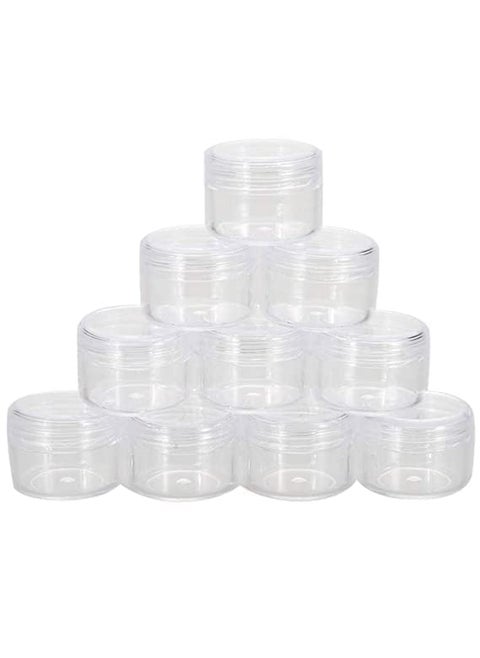 pmw - 24Pcs 10g/ml Cosmetic Empty Jar Pot Eyeshadow Makeup Face Cream Container Transparent - Mini Dabbi