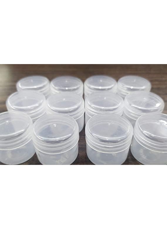PMW - pmw - 24Pcs 10g/ml Cosmetic Empty Jar Pot Eyeshadow Makeup Face Cream Container Transparent - Mini Dabbi - Image 1