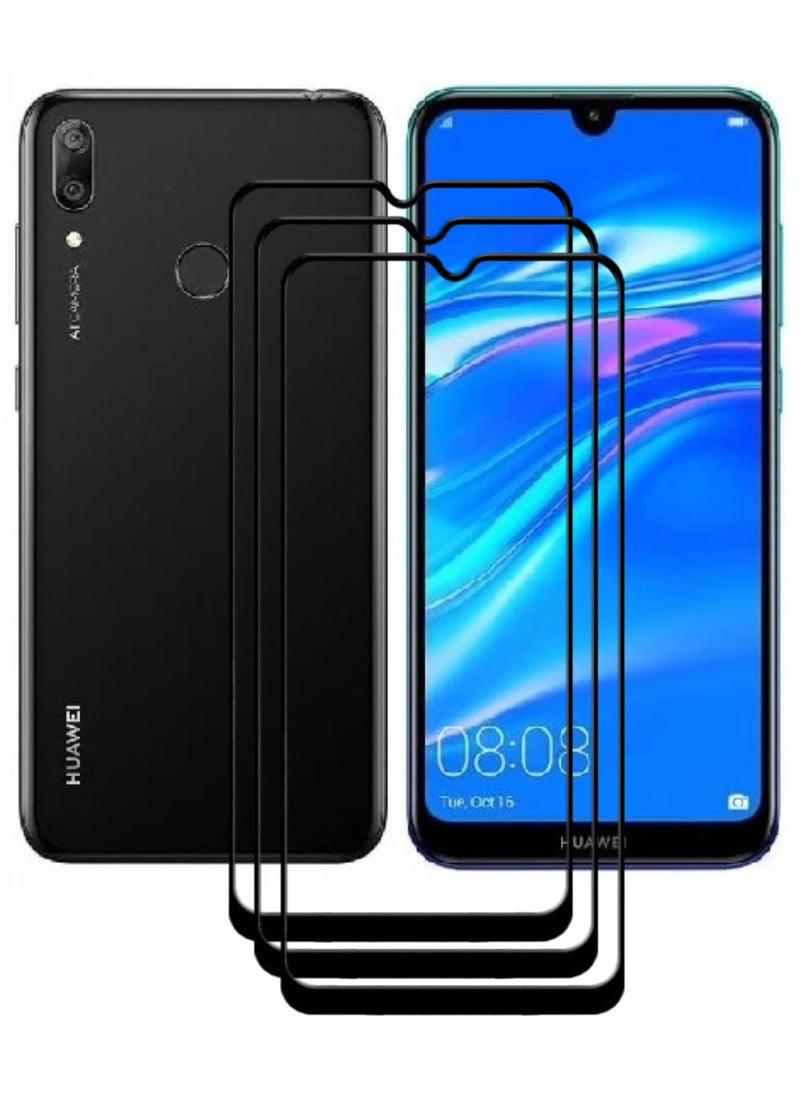 ACLIX 3 Pieces Antistatic ESD Dustproof Premium Quality High Definition Tempered Glass Screen Protector Designed For Huawei Y7 (2019) - Image 1