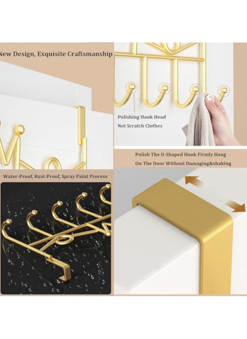 Arabest Black Crown Behind Door Hooks,No Punch Door Hangers,Clothes Hooks,Bedroom Kitchen Bathroom Door Organiser Hanging Rack Coat Hooks  - Image 4