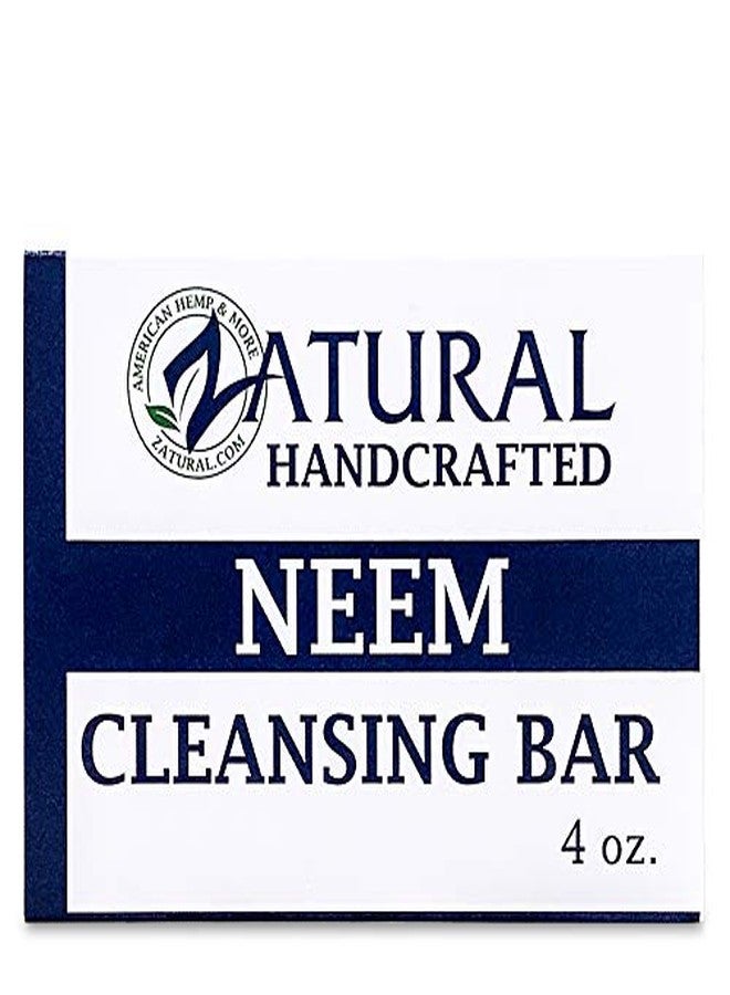 Zatural Neem Cleansing Bar 4oz -Ultra-Sensitive Skin-Soothing Therapy-Relieves Skin Irritation, Itching, Flaking, Dryness. (1 Bar) - Image 1