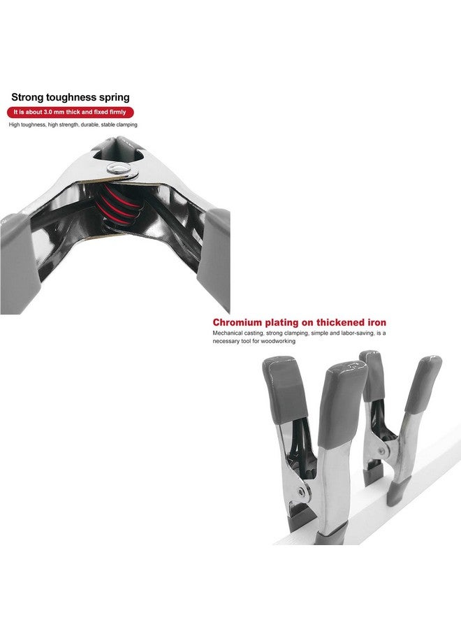 Saycker 4-Pcs Spring Clamp Heavy Duty Metal Spring Clamp - Jaw Opening for Wood Working, DIY, Photo Studio Backdrops Backgrounds - Image 3