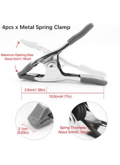 Saycker Saycker 4-Pcs Spring Clamp Heavy Duty Metal Spring Clamp - Jaw Opening for Wood Working, DIY, Photo Studio Backdrops Backgrounds  - Image 2