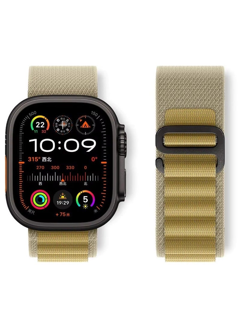 سوار حلقي رياضي ألبين بنمط محبوك من النايلون لساعة أبل الترا 1/2/3 49 مم 46 مم 45 مم 44 مم 42 مم سوار رياضي متوافق مع ساعة أي وتش أصدار11 10 9 8 7 6 5 4 3 2 1 - Image 2