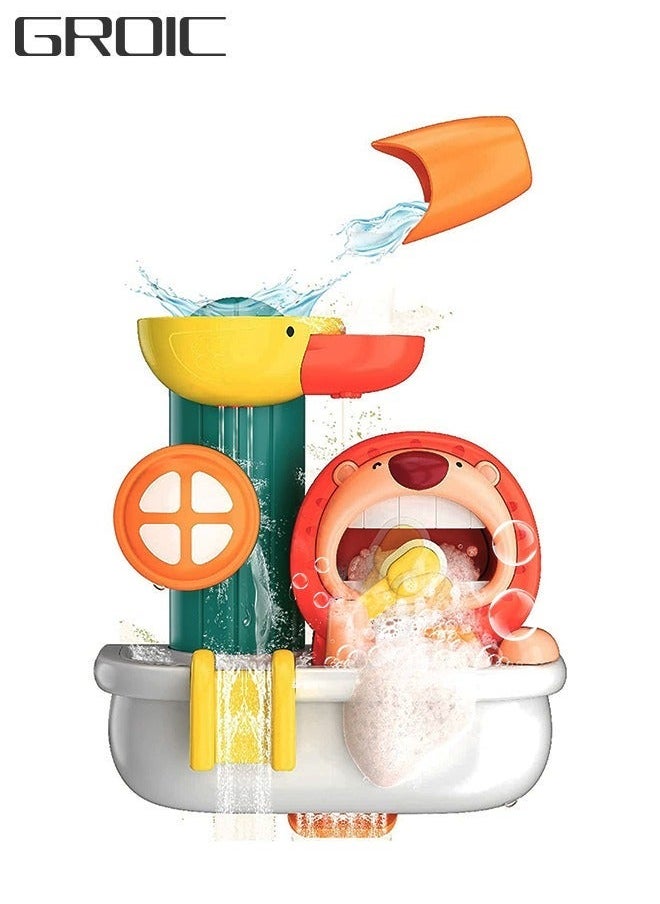 GROIC Baby Bath Toy, Automatic Bubble Blower for Bathtub Toys, Maker Tub Toys with Strong Suction Cups Great Gifts Toddlers and Kids  - Image 1