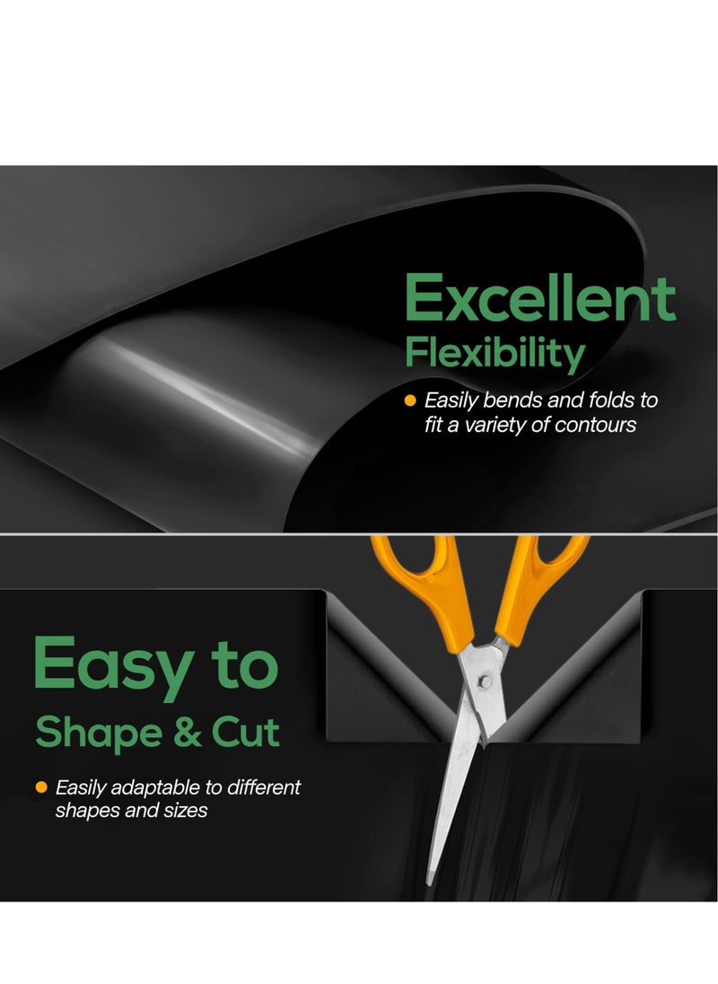 Excefore - HDPE Pond Liners, 7 x 10 FT Fish Pond Liner Easy Cutting with Excellent Flexibility & Ductility, Pond Liners for Outdoor Ponds, Koi Ponds, Garden Fountain, Waterfall, Planter - Image 1