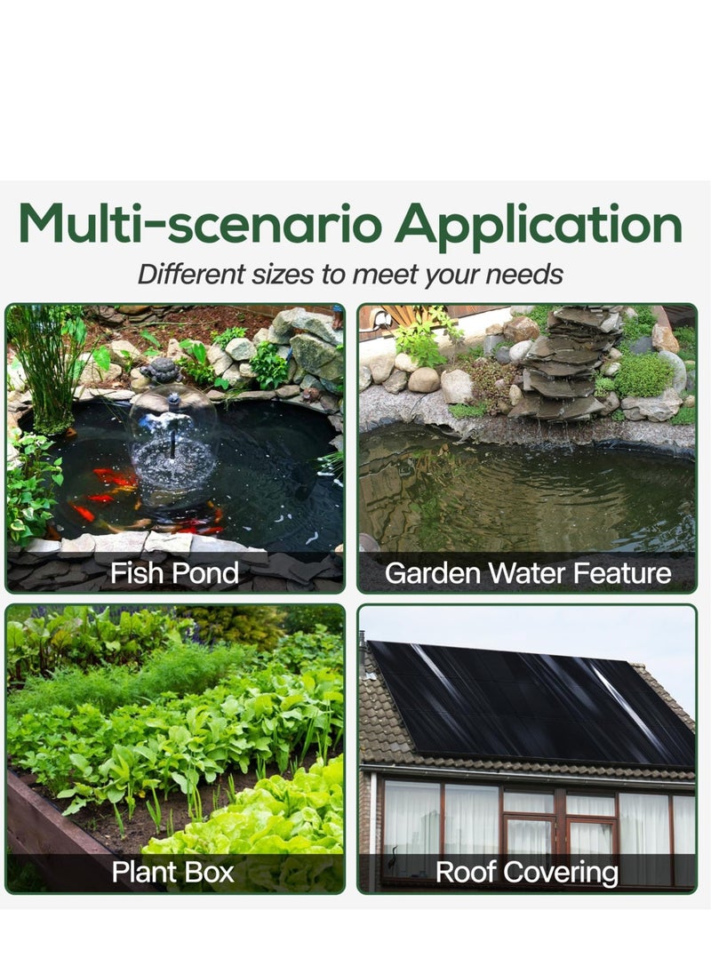 Excefore - HDPE Pond Liners, 7 x 10 FT Fish Pond Liner Easy Cutting with Excellent Flexibility & Ductility, Pond Liners for Outdoor Ponds, Koi Ponds, Garden Fountain, Waterfall, Planter - Image 1