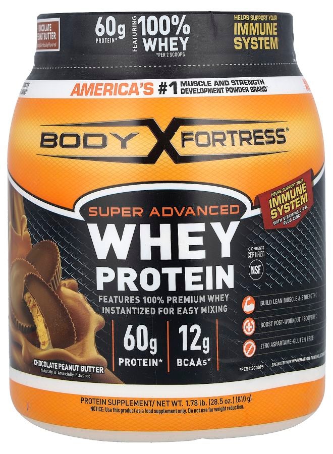 Body Fortress Super Advanced Whey Protein Chocolate Peanut Butter 1.78 lb (810 g)