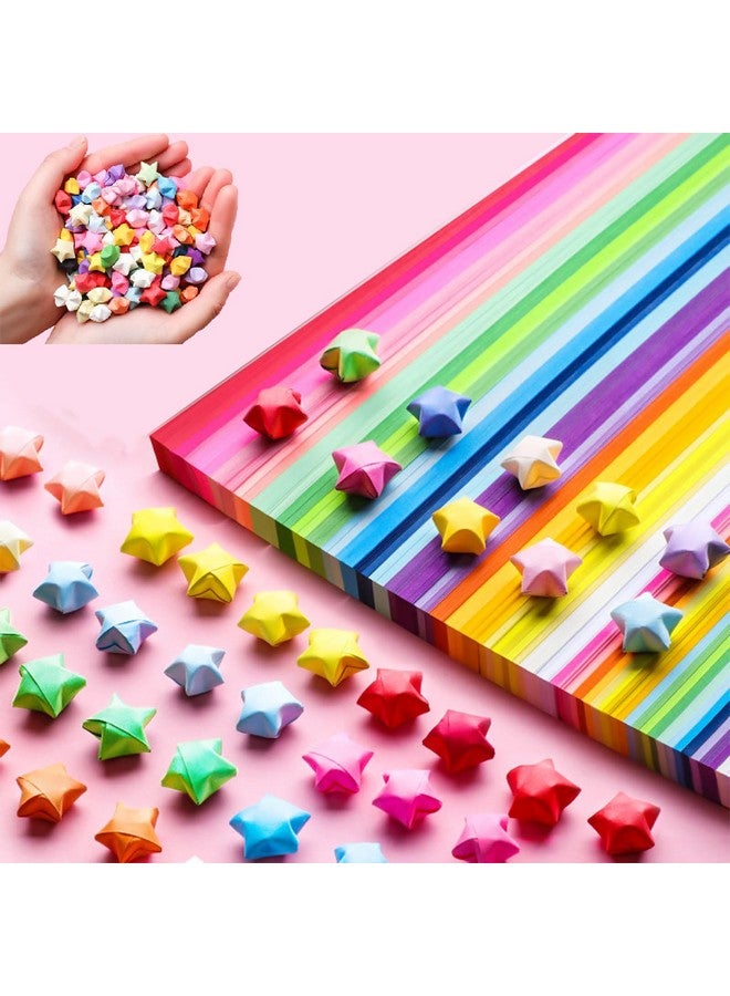 Jubobu Origami Stars Paper 1030 Sheets - 27 Color Assortment - Double Sided Solid Color Lucky Stars for DIY Crafts & Decor - Image 1