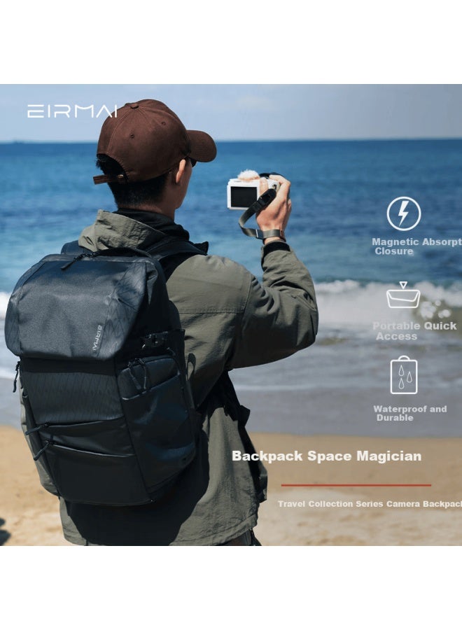 Eirmai F3d Camera Bag, Peregrine Falcon Series, Suitable For Mirrorless And Dslr Cameras, Compatible With Nikon, Canon, Sony Digital Cameras, Storage Bag, Multifunctional Large Capacity Backpack, Dazzling Black, 16l - Image 1