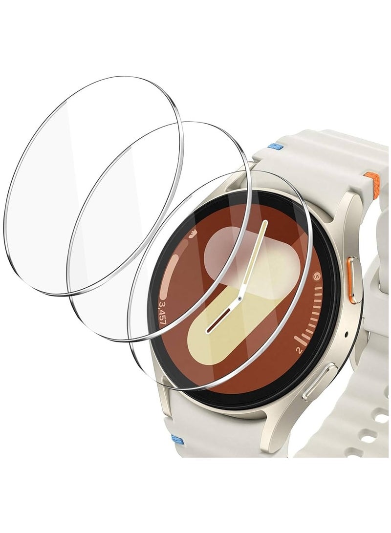 ثلاث قطع لاصقة حماية شاشة ساعة من الهايدروجل الشفاف متوافقة مع ساعة جلاكسي 7، مقاس 44 مم