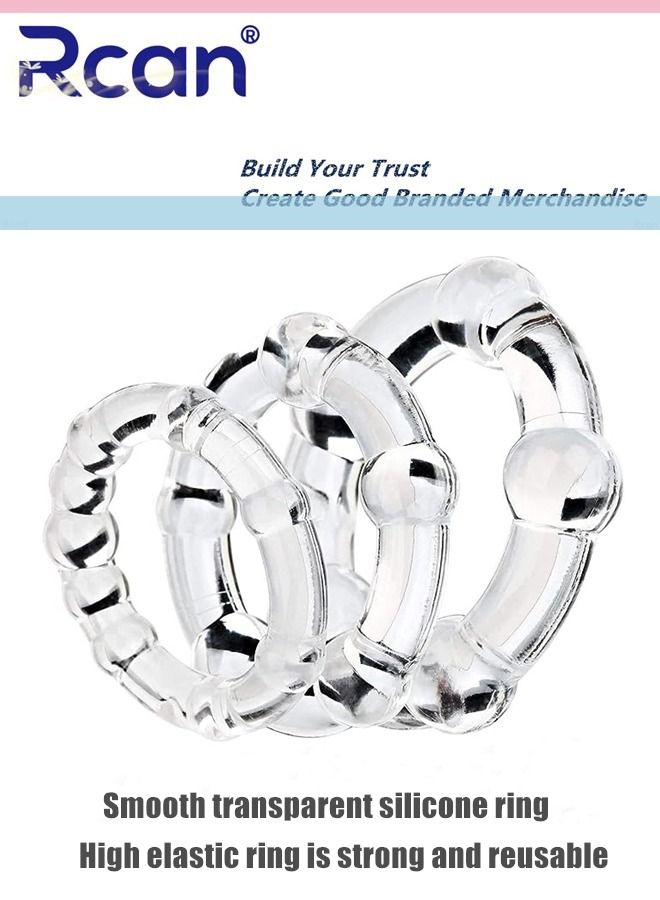 Rcan 3 Piece Set of Silicone Ring Men Sports Ring Elastic Easy Stretch Resistance Tear Resistance Exercise Ring Extended Endurance Waterproof Wear Resistant Soft Suitable for Male Sports Home  - Image 4