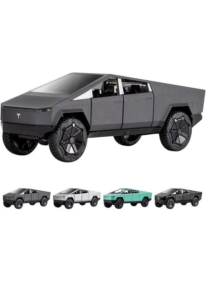 Sky Tech Sky Tech® Tesla Cyber Truck 1:24 Model Car Exclusive Alloy Metal Pull Back Die-cast Car Diecast Metal Toy car with Openable Doors & Light Music Best Gifts Toys Kids【Colors as Per Stock】  - Image 1