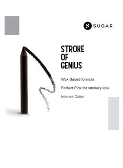 SUGAR SUGAR Cosmetics Stroke Of Genius Heavy Duty Kohl with Sharpner  Long Lasting  Smudge Proof and  Waterproof Kajal Pencil  Matte Finish 1.2gm 01 Back To Black Black  - Image 3